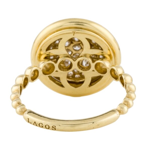 LAGOS 18K YELLOW GOLD 0.70 CTW DIAMOND MERIDIAN CIRCLE RING - Picture 7 of 9